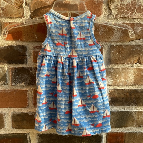 Sailboat Sleeveless Organic Cotton Dress 6M Made in Brooklyn USA - Picture 4 of 9